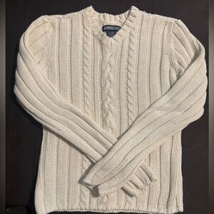 Aeropostale Girl’s V-Neck Cream Sweater